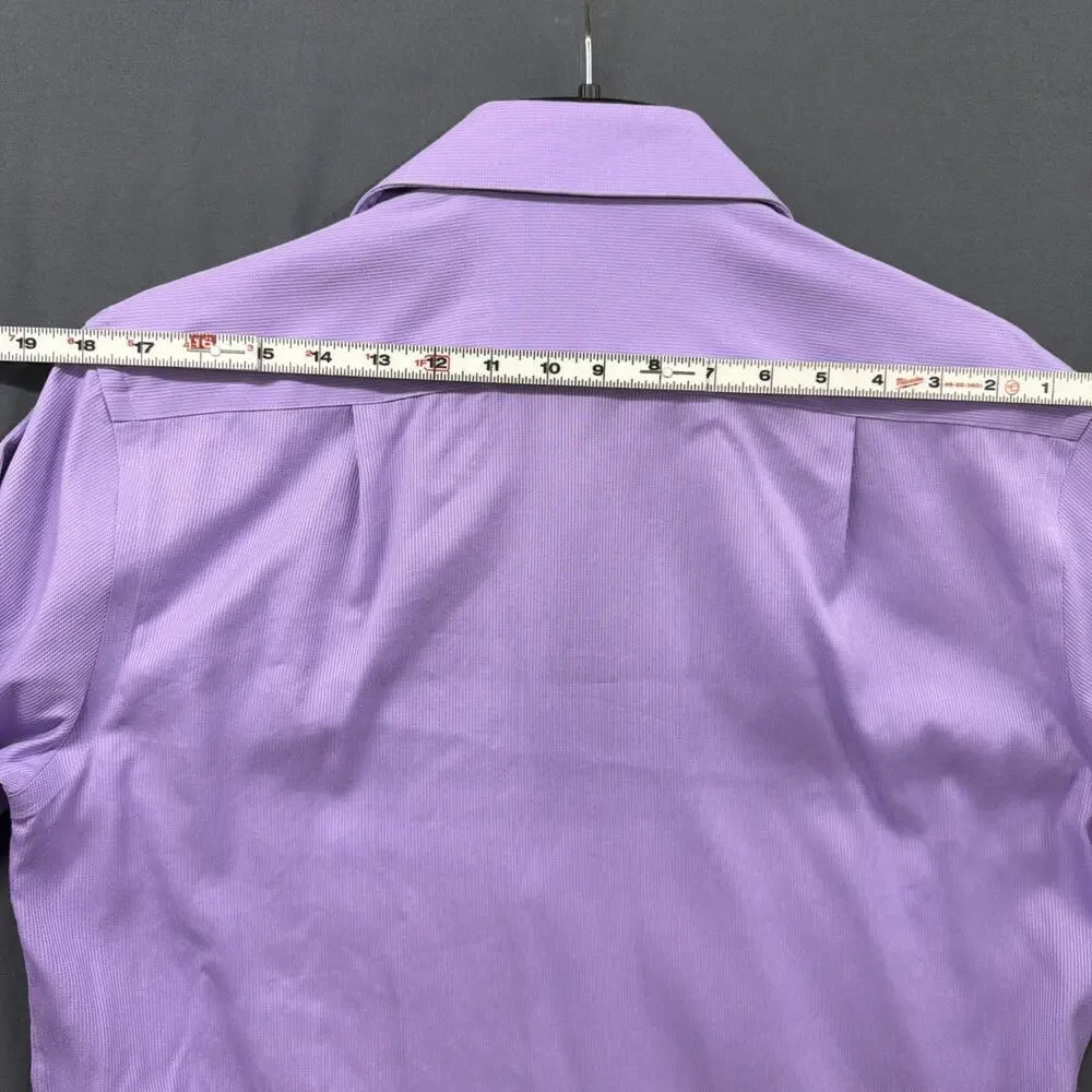 Calvin Klein Dress Shirt Mens 15.5 34/35 Purple Slim Fit Non Iron Button Up